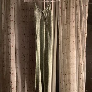 green dress with white floral! 🪷